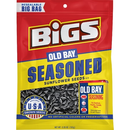 Bigs Bigs Old Bay Seasoned Shelled Sunflower Seeds 5.35 oz., PK12 1601201076